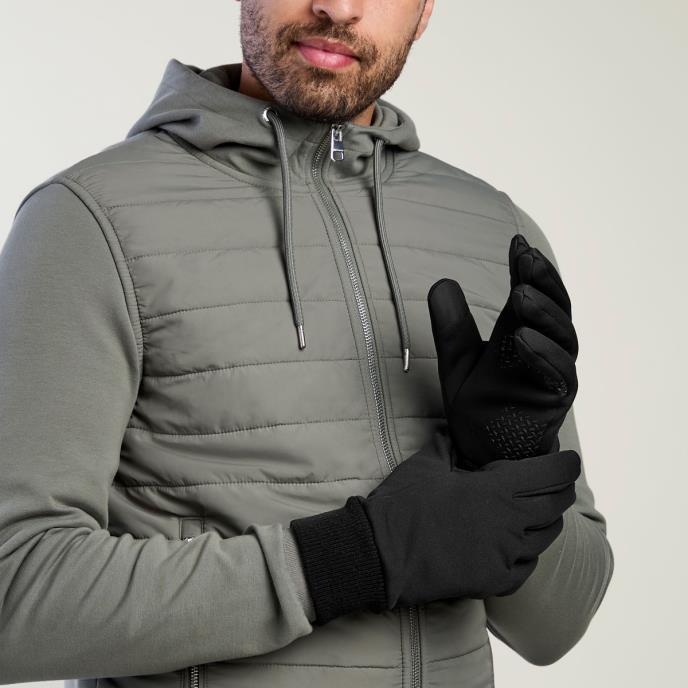 totes toasties® Mens Thermal Lined SmartTouch Gloves Black